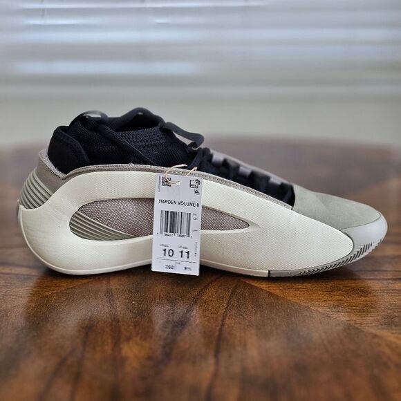 Adidas Harden Vol. 8 Feather Grey Basketball Shoes Women’s 11 Black Tan IG6649 - Picture 8 of 14